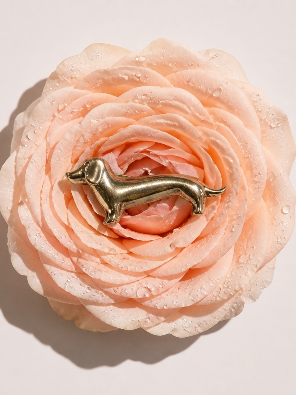 Silver Dachshund Dog Brooch/Pin- Polished